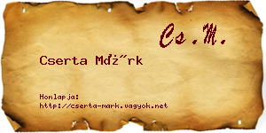 Cserta Márk névjegykártya