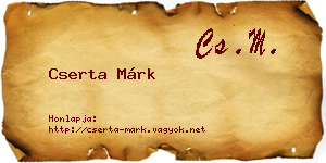 Cserta Márk névjegykártya